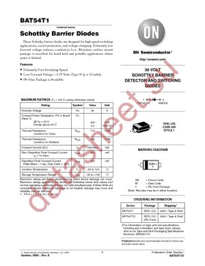 BAT54T1 datasheet  